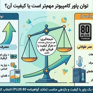 توان پاور کامپیوتر مهم‌تر است یا کیفیت آن؟ نکاتی برای انتخاب بهتر
