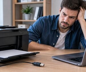 چرا پرینتر به کامپیوتر وصل نمیشه؟ بررسی 7 علت اصلی و راه‌حل