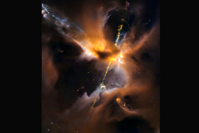 شمشیر نوری کیهانی از دید «تلسکوپ فضایی هابل»