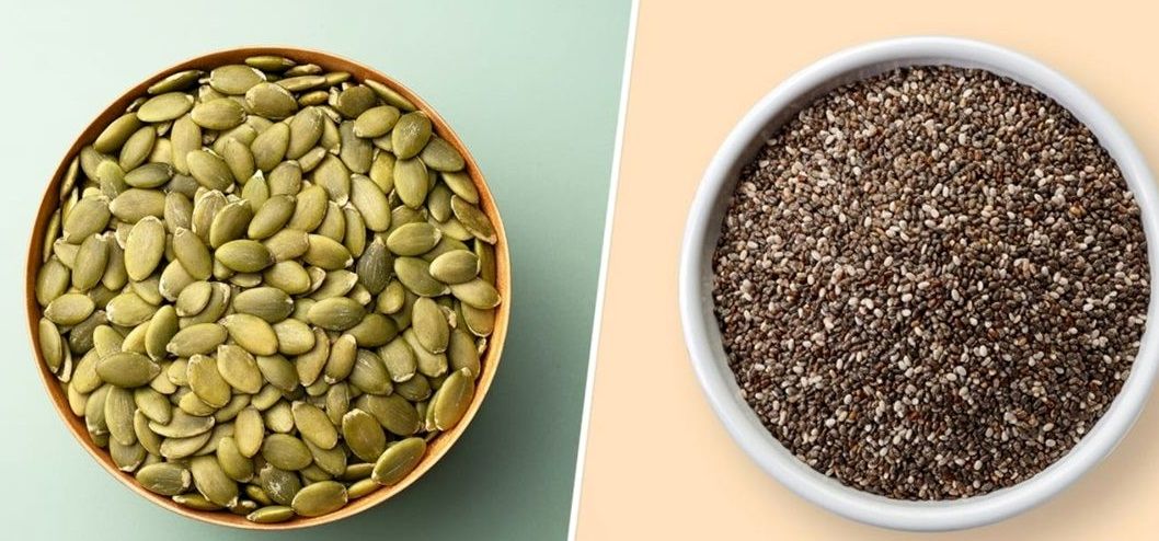 خواص «تخمه کدو» و «دانۀ چیا»؛ خوردن کدامیک برای سلامتی بهتر است؟