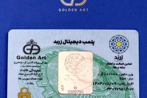 طلای زربد ده گرم با پک امنیتی و ضد جعل گالری گلدن ارت/ خرید تضمینی طلای زربد در گالری گلدن ارت (خانی)